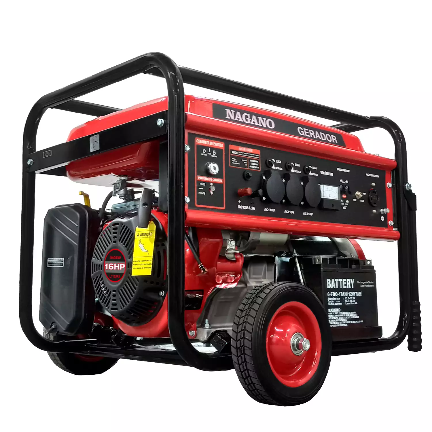 Gerador de Energia 9kva a Gasolina Monofásico 110v/220v Partida Elétrica