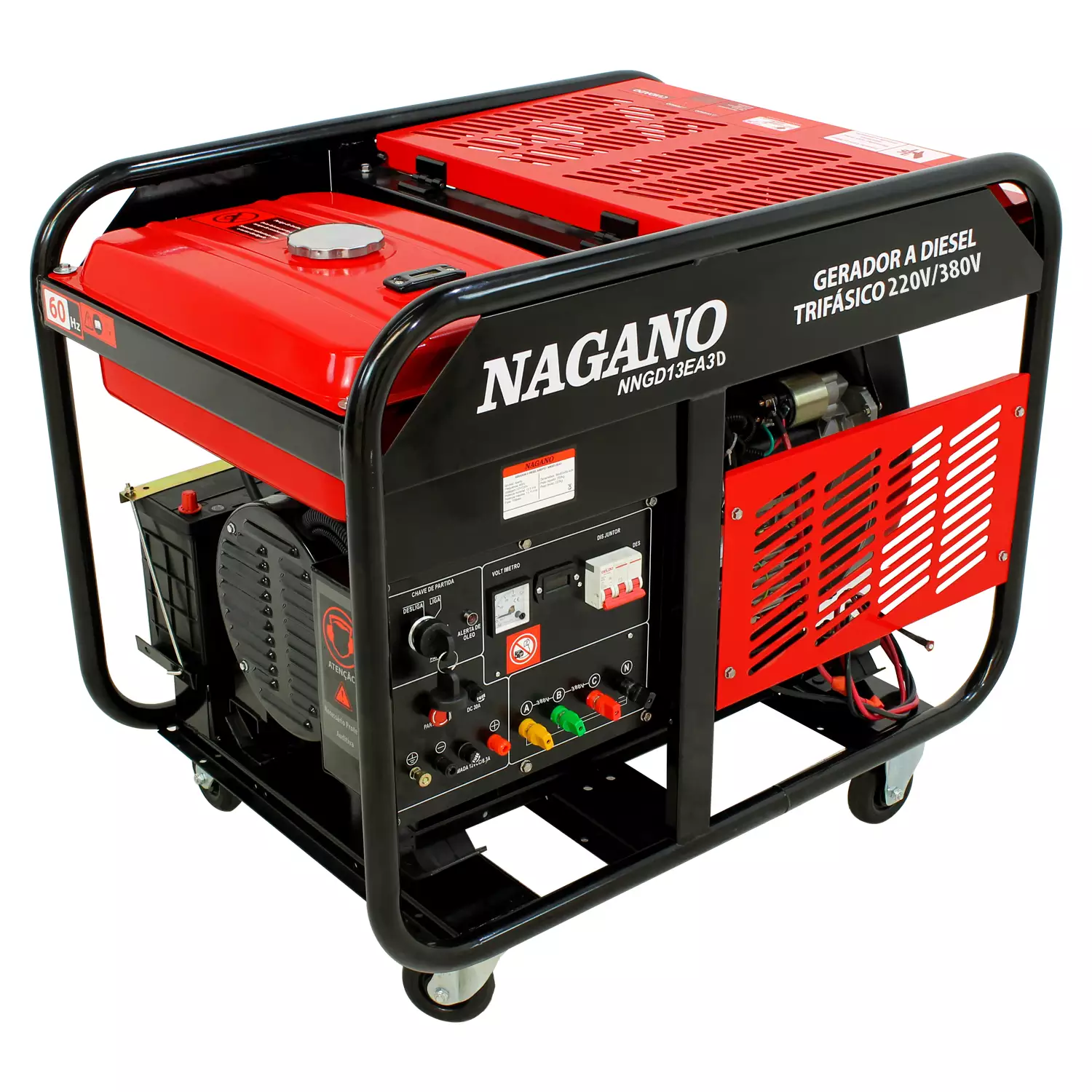 Gerador a Diesel 13.75kva Trifásico 380v Partida Elétrica Refrigerado a Ar – NNGD13EA3D