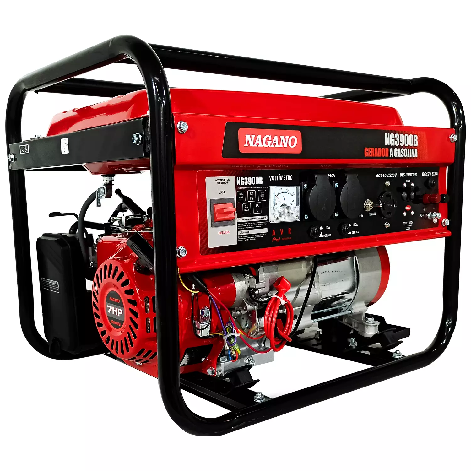 Gerador de Energia 3.8kva Gasolina 110v/220v 7hp Monofásico
