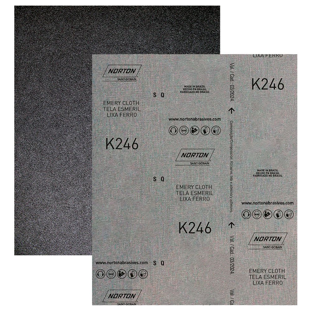 Lixa Ferro Grão 220 225x275mm com 25 Unidades NORTON-5539503261