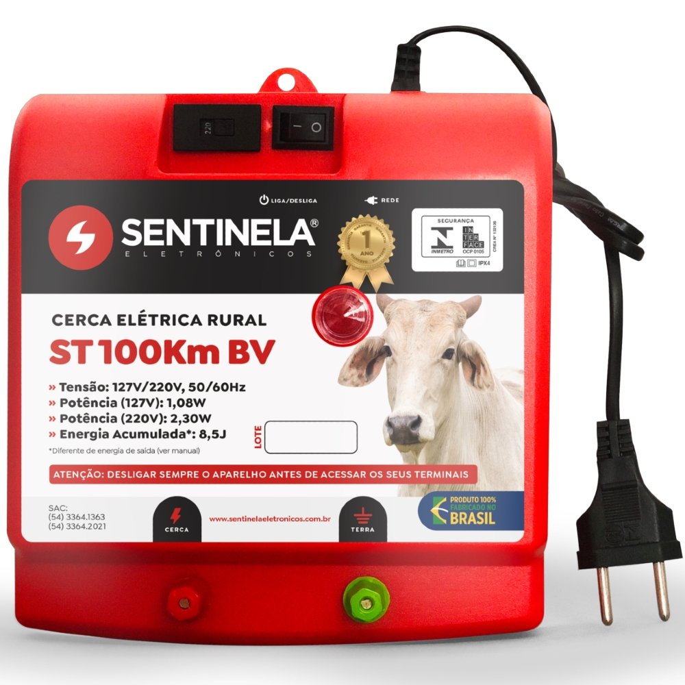Eletrificador de Cerca ST100KM 8,5J Bivolt SENTINELA-3000