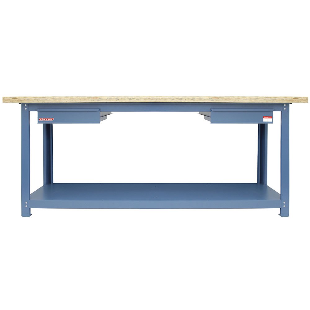 Bancada Multiuso 2000 X 600 X 40 mm com 1 Prateleira e 2 Gaveta NOCRAM-NB-11
