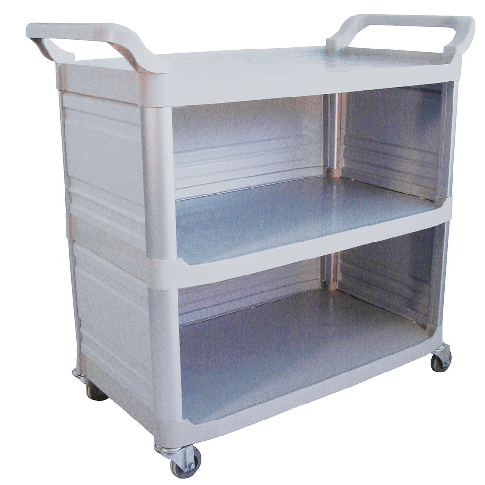 Carro Bandeja Extra Triplex 1,07m x 54cm x 97cm com Fechamento Lateral BRALIMPIA-CH3000