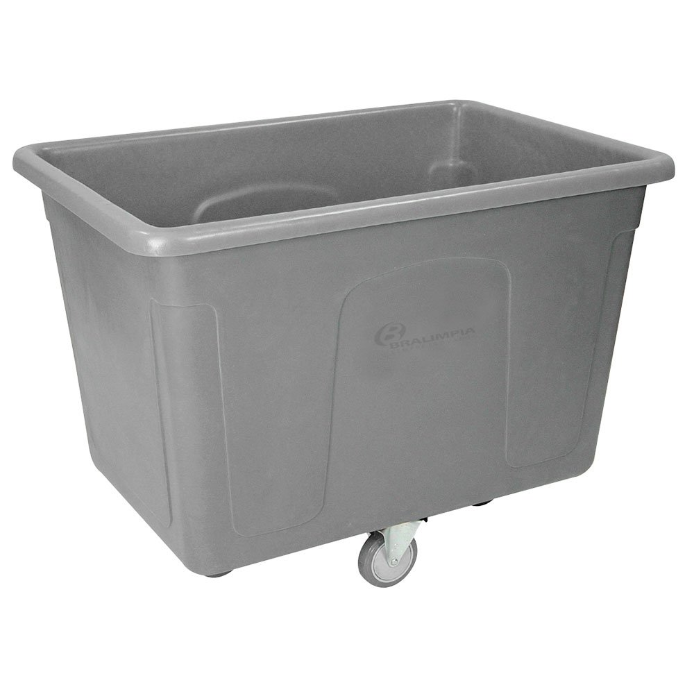 Carro Cuba Cinza 116 x 80 x 115cm 400L sem Tampa BRALIMPIA-C400CZ