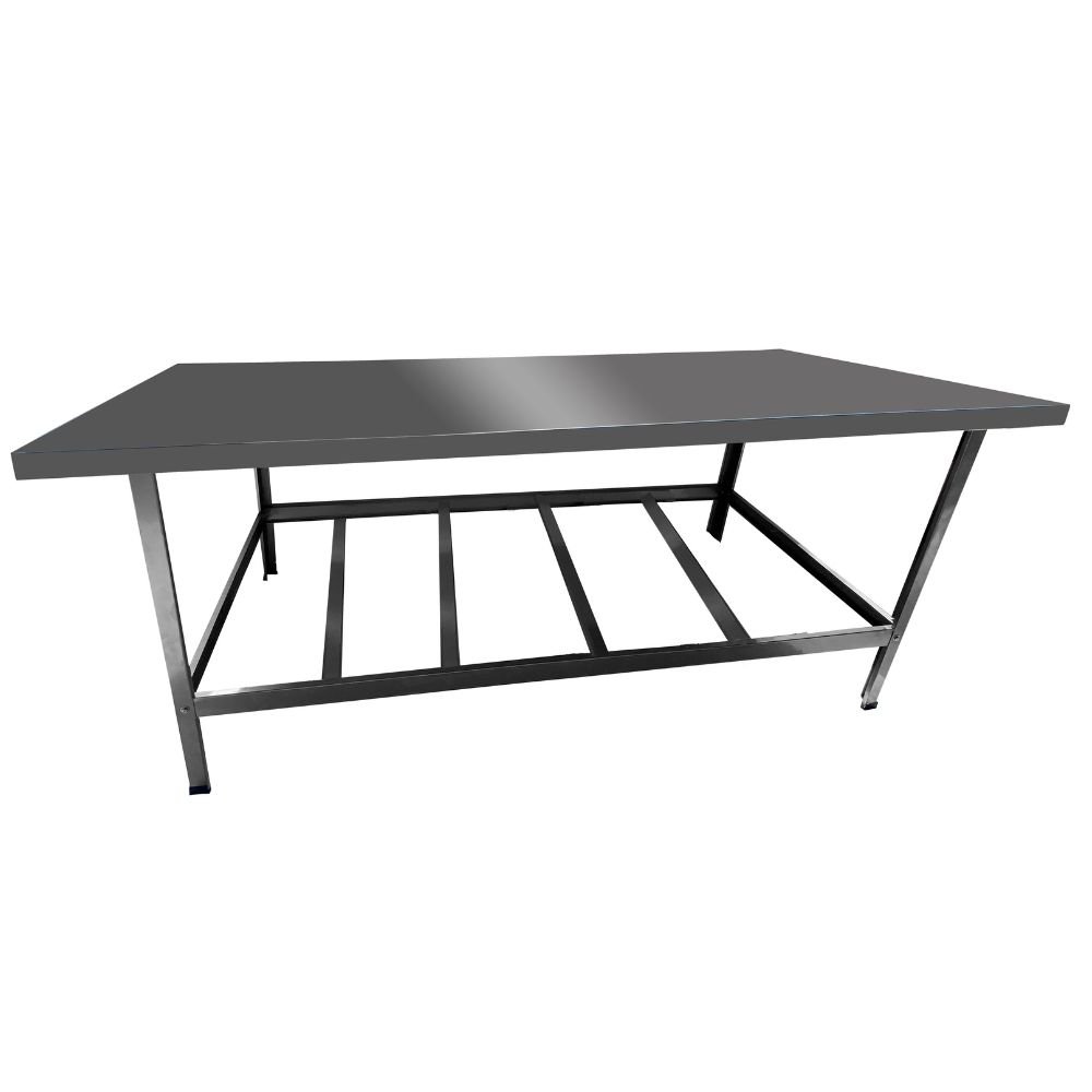 Mesa de Serviço Slim MSIS-22 70 x 190cm em Aço com 5 Travessas CEFAZ-MSIS-22