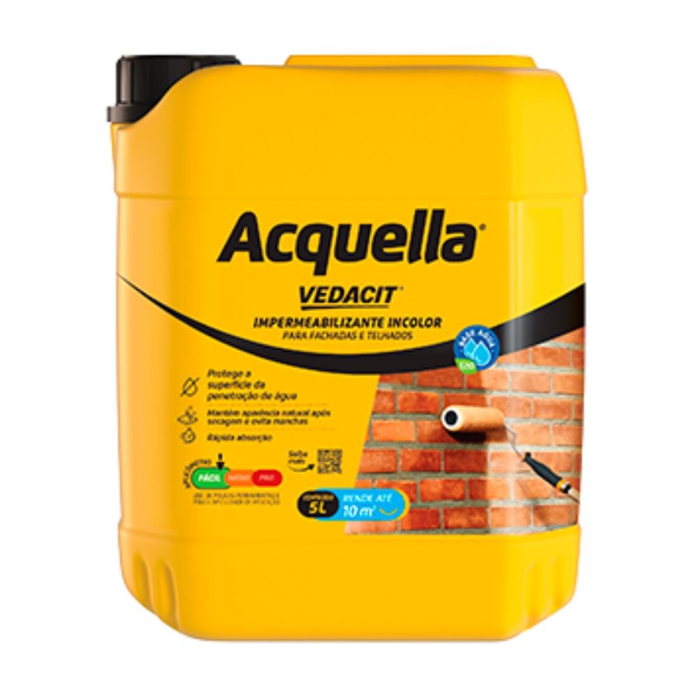 Impermeabilizante de Água Acquella Bombona 5 Litros VEDACIT-112305