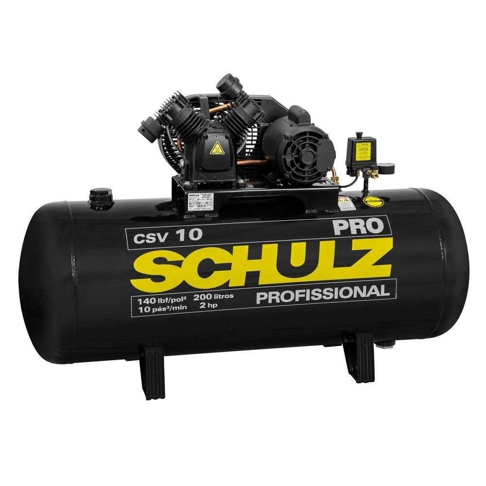 Compressor de Ar Profissional CSV 10 Pés 200L 2HP 220V SCHULZ-9217739-0