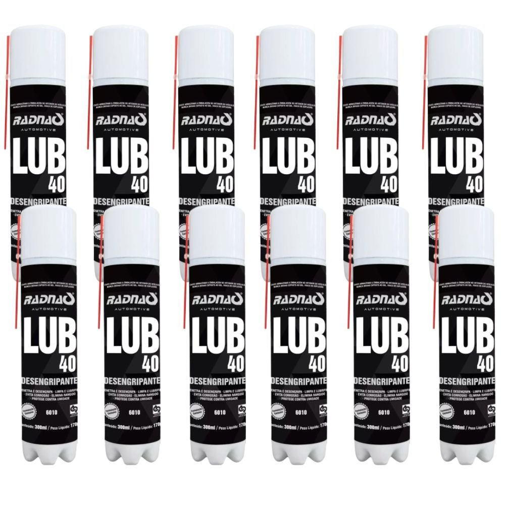 Combo Desengripante Spray Lub 40 300ml com 12 unidades RADNAQ-K7956