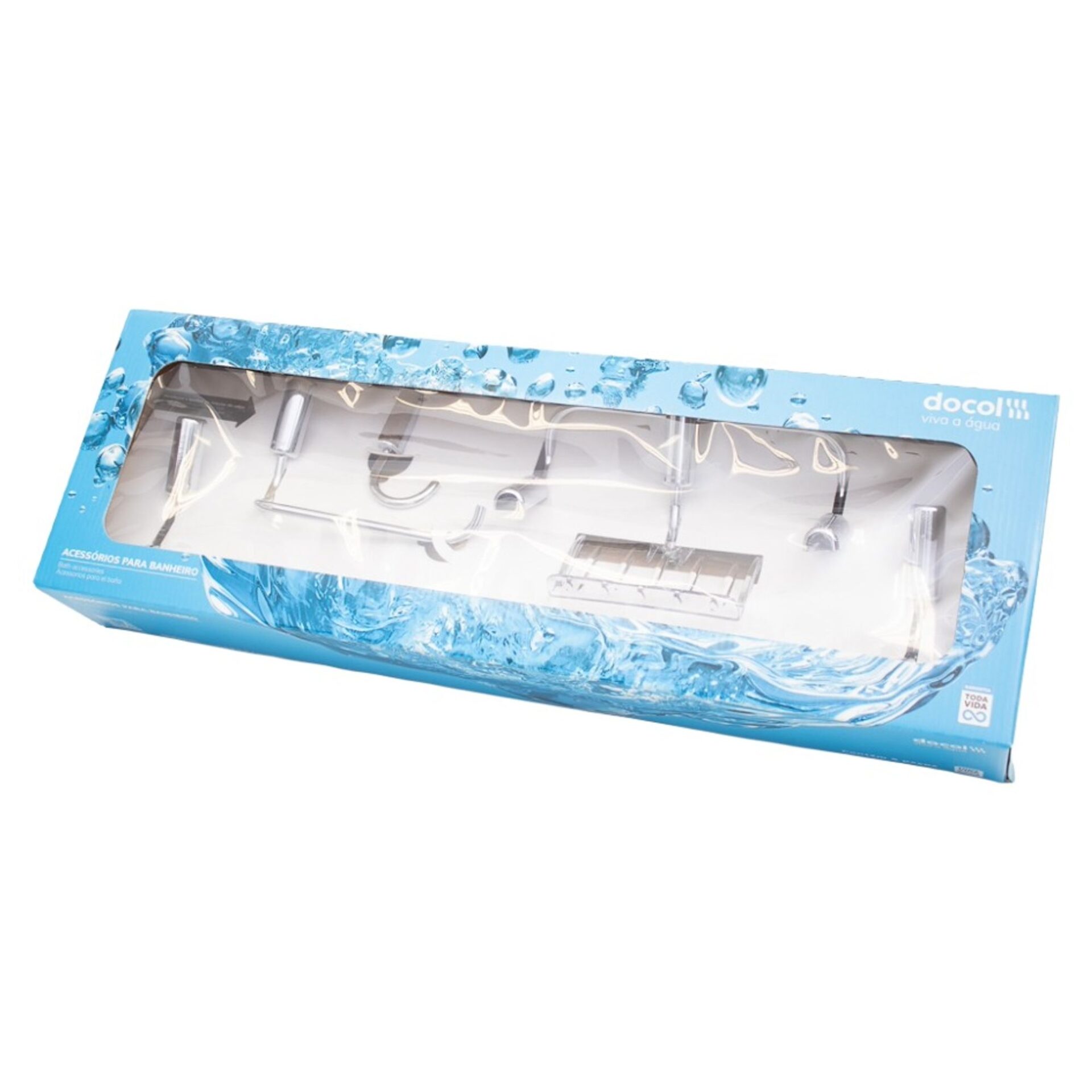 Kit Acessórios para Fixar Inox Idea com 5 peças Cromado