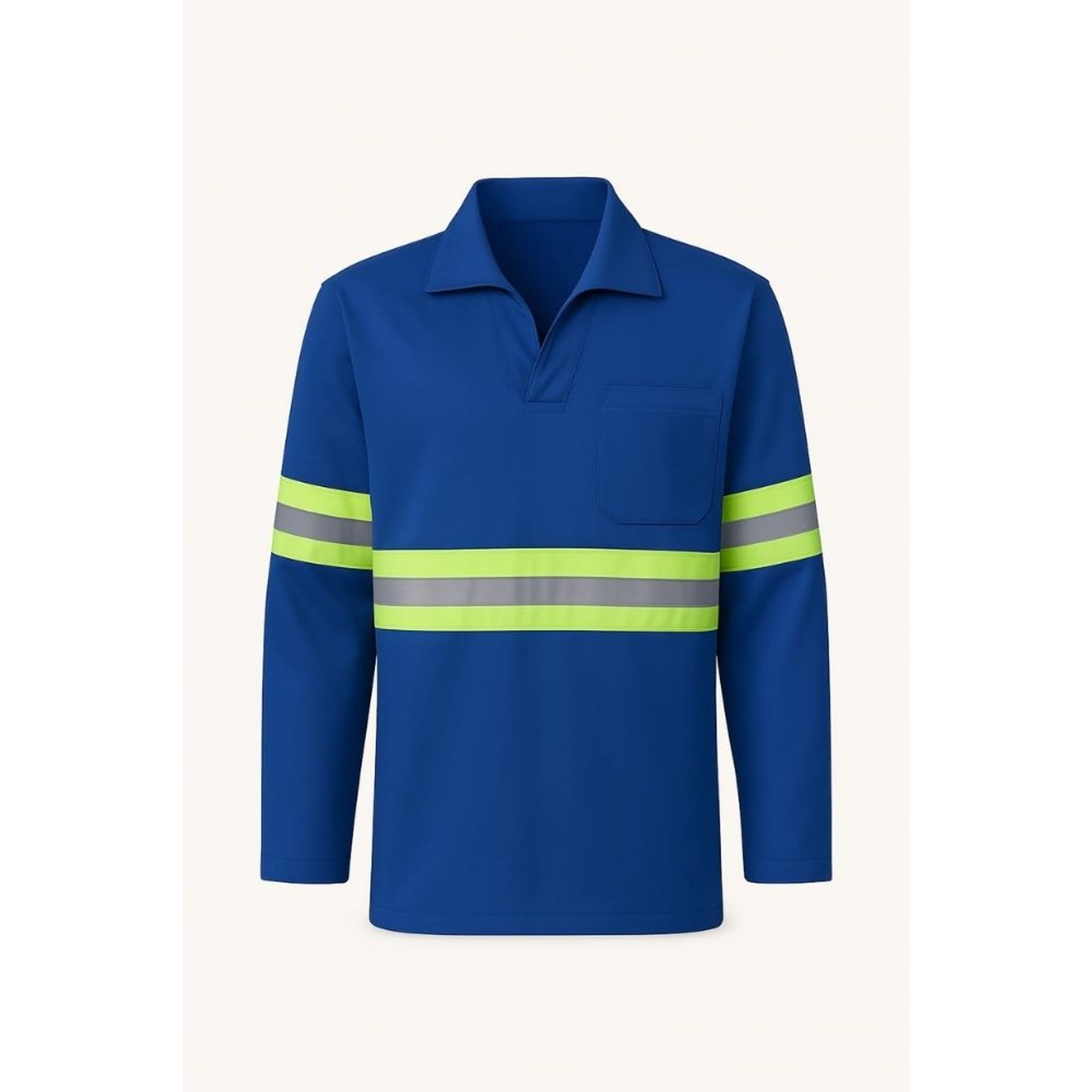 Camisa Brim Azul Refletiva Manga Longa Tockformes