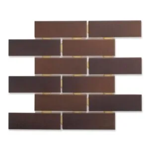 Revestimento Gibraltar Bold Acetinado Marrom 5x15cm 1,42m2