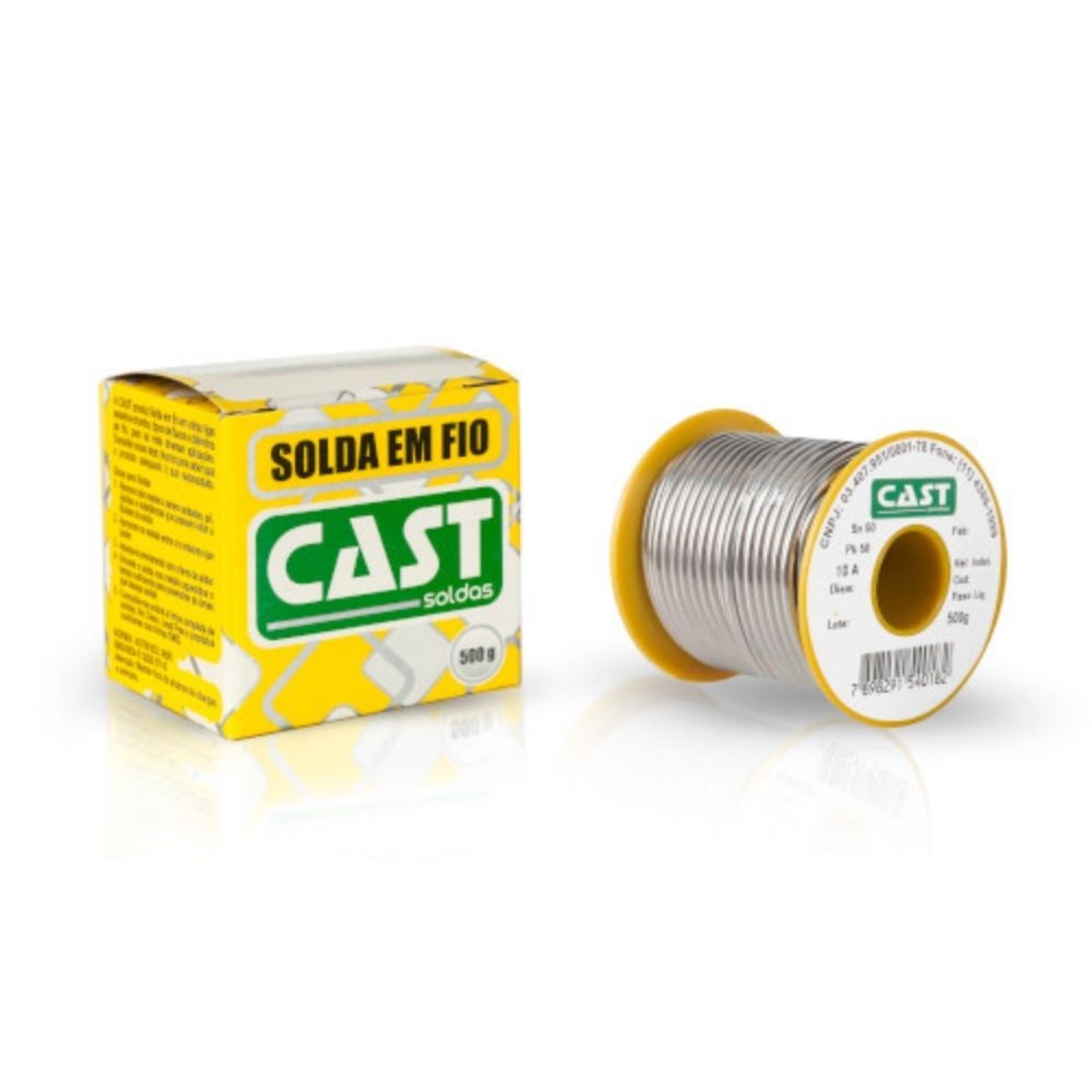 Solda em Fio 1,5MM 235 Fluxo MSY 15 500G Liga 50SN/50PB Carr.Ama