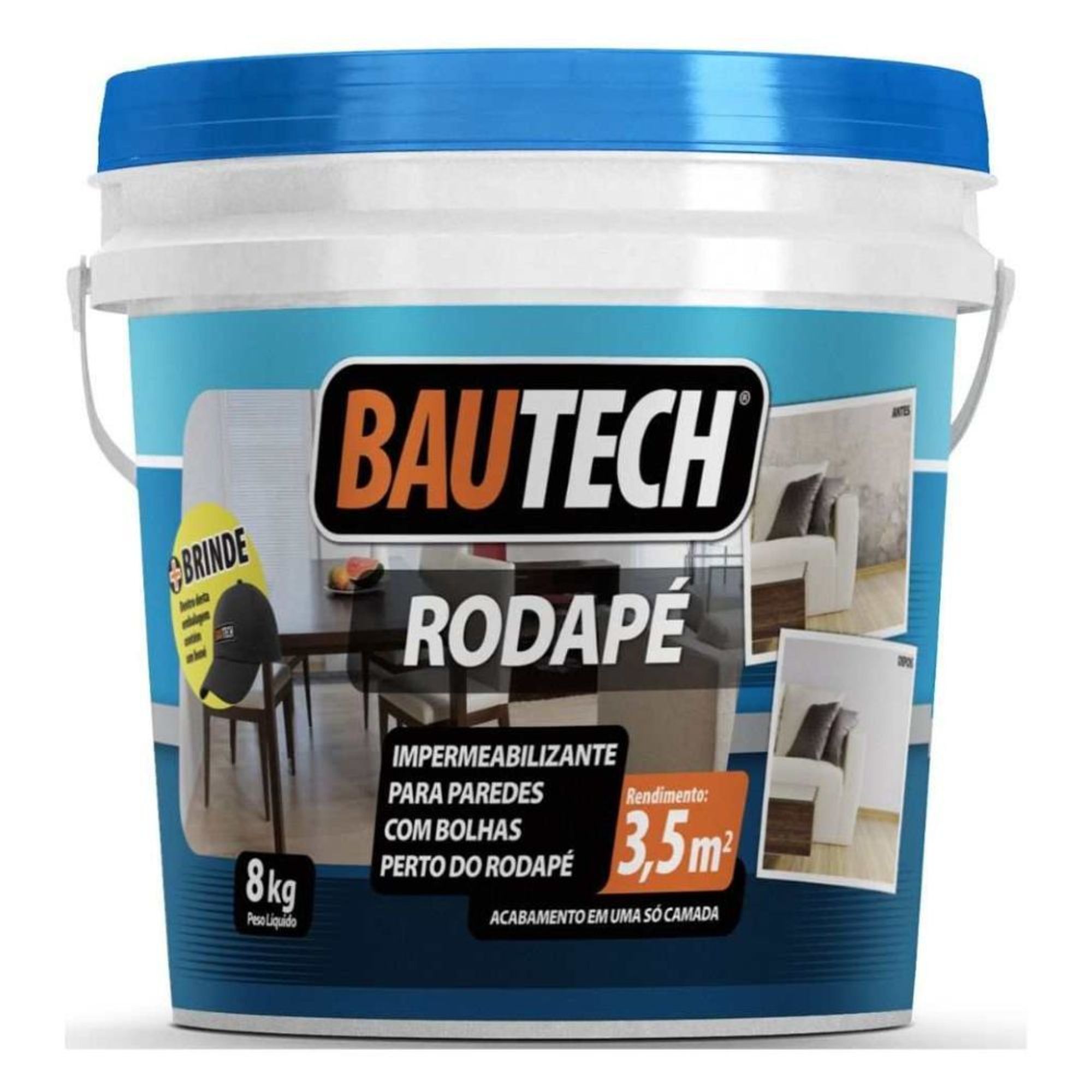 Impermeabilizante Cimentício para Rodapé 8Kg Bautech