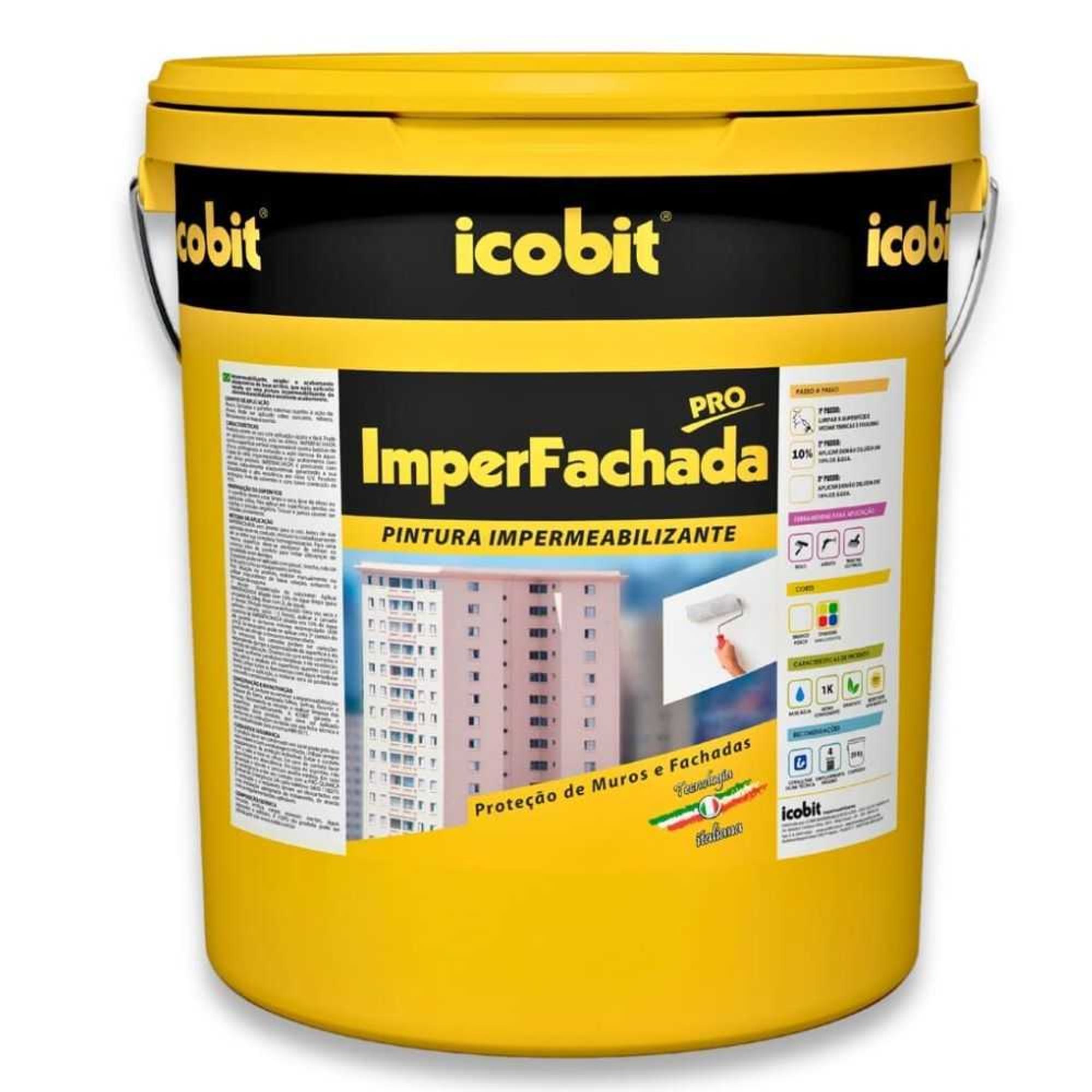 Impermeabilizante Acrílico Elastomérico Imper Fachada 20Kg Icobit