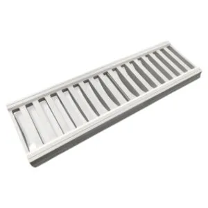Conjunto Grelha e Porta Grelha Veicular Plástico Cinza 15x50cm LGMais