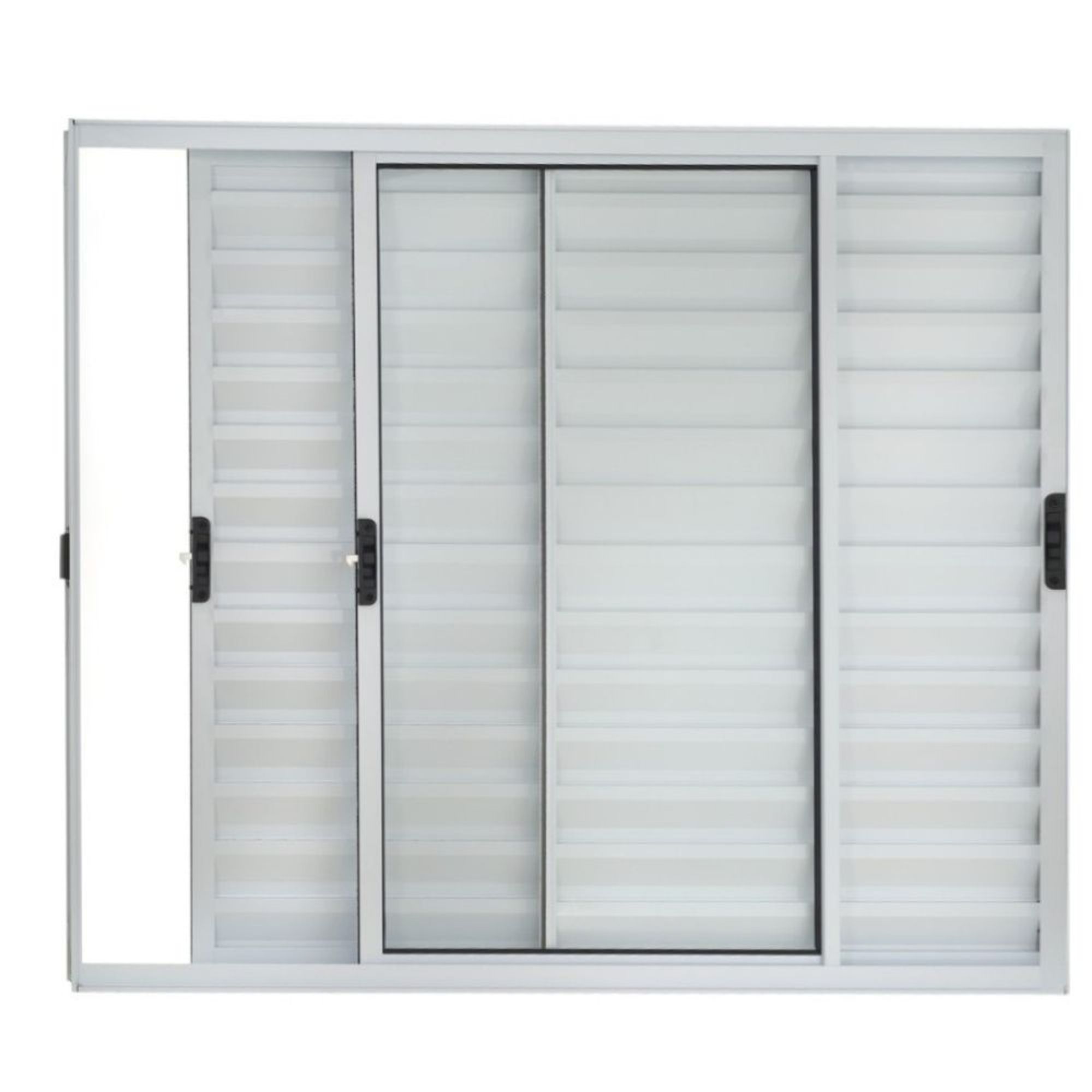 Veneziana 3 Folhas sem Grade Alumínio Branco Standard Proex