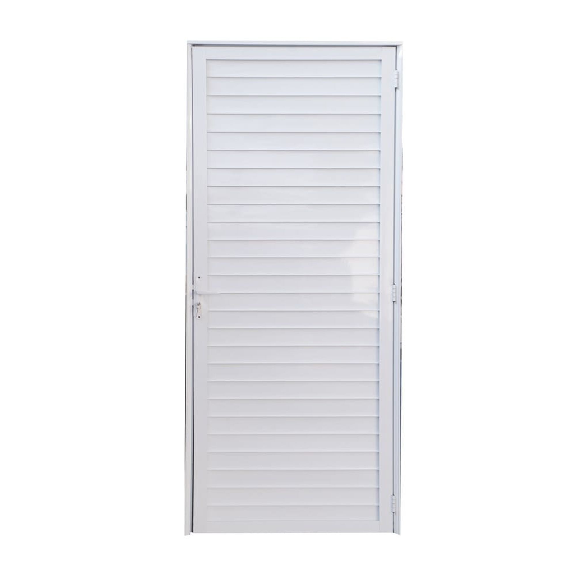 Porta Laminada Fechada Alumínio Branco 210x80cm Lux