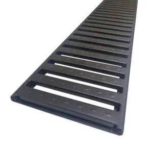 Conjunto Grelha e Suporte Veicular Preta 20x100cm Calhaforte