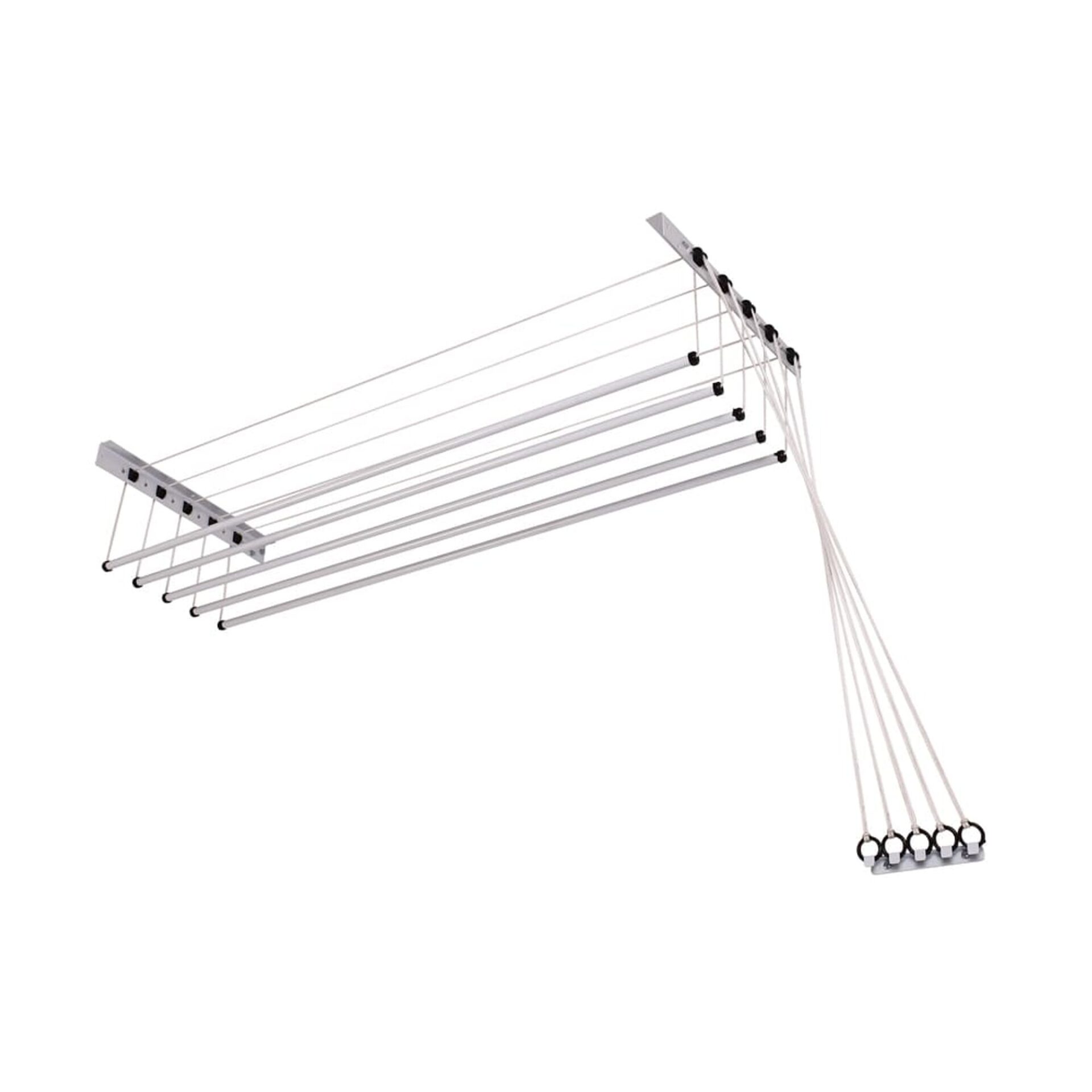 Varal de Teto ou Parede em Aço Branco 1,20×0,38cm Maxeb
