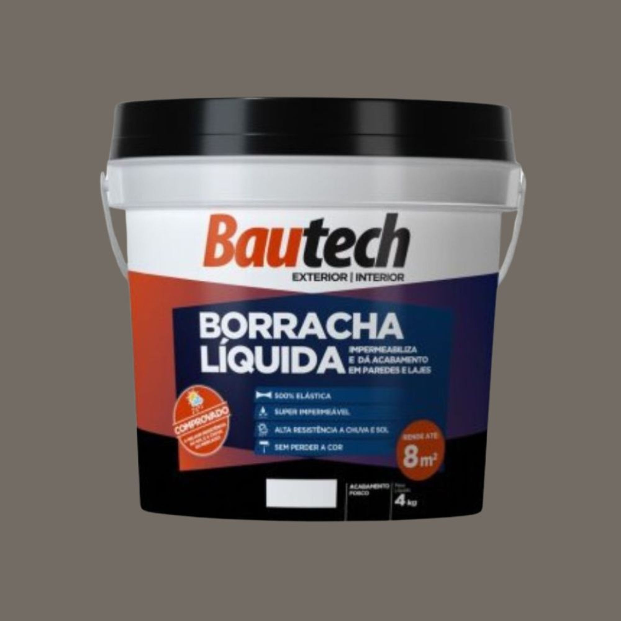 Tinta Impermeabilizante Acrílica Borracha Líquida 4Kg Bautech
