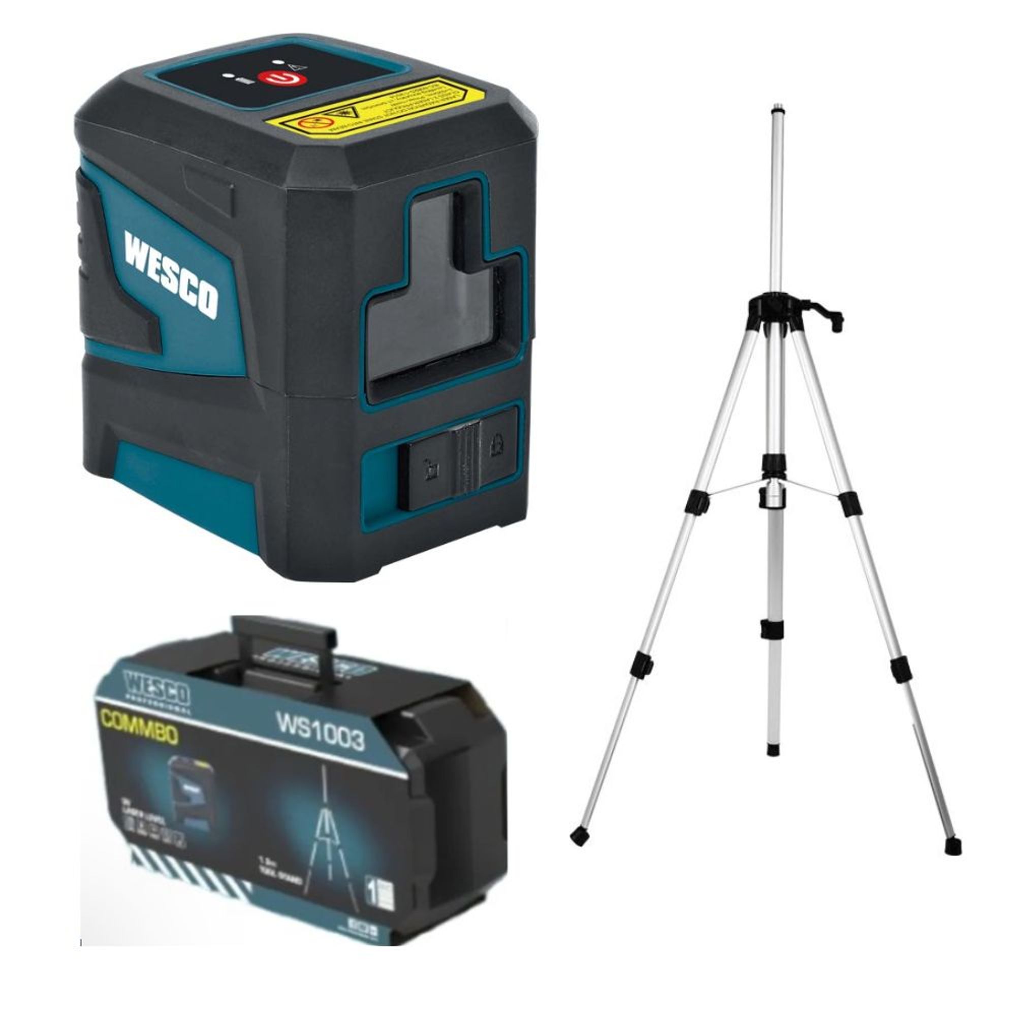 Combo Nível a Laser Verde 15m e Tripé WS8915K+WS9972 Wesco