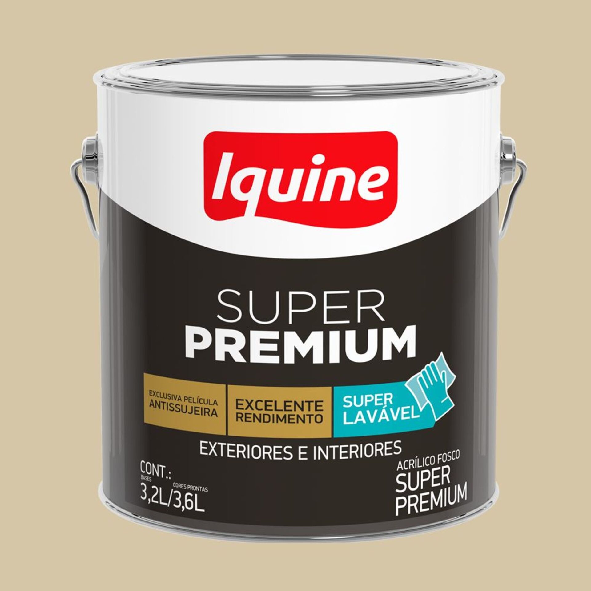 Tinta Premium Acrílica Fosco Super Premium 3,6L Iquine