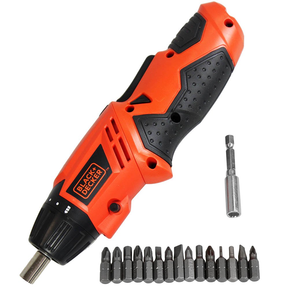 Parafusadeira Angular 1/4 Pol. 4,8V com Carregador Bivolt a Acessórios BLACKDECKER-KC4815B