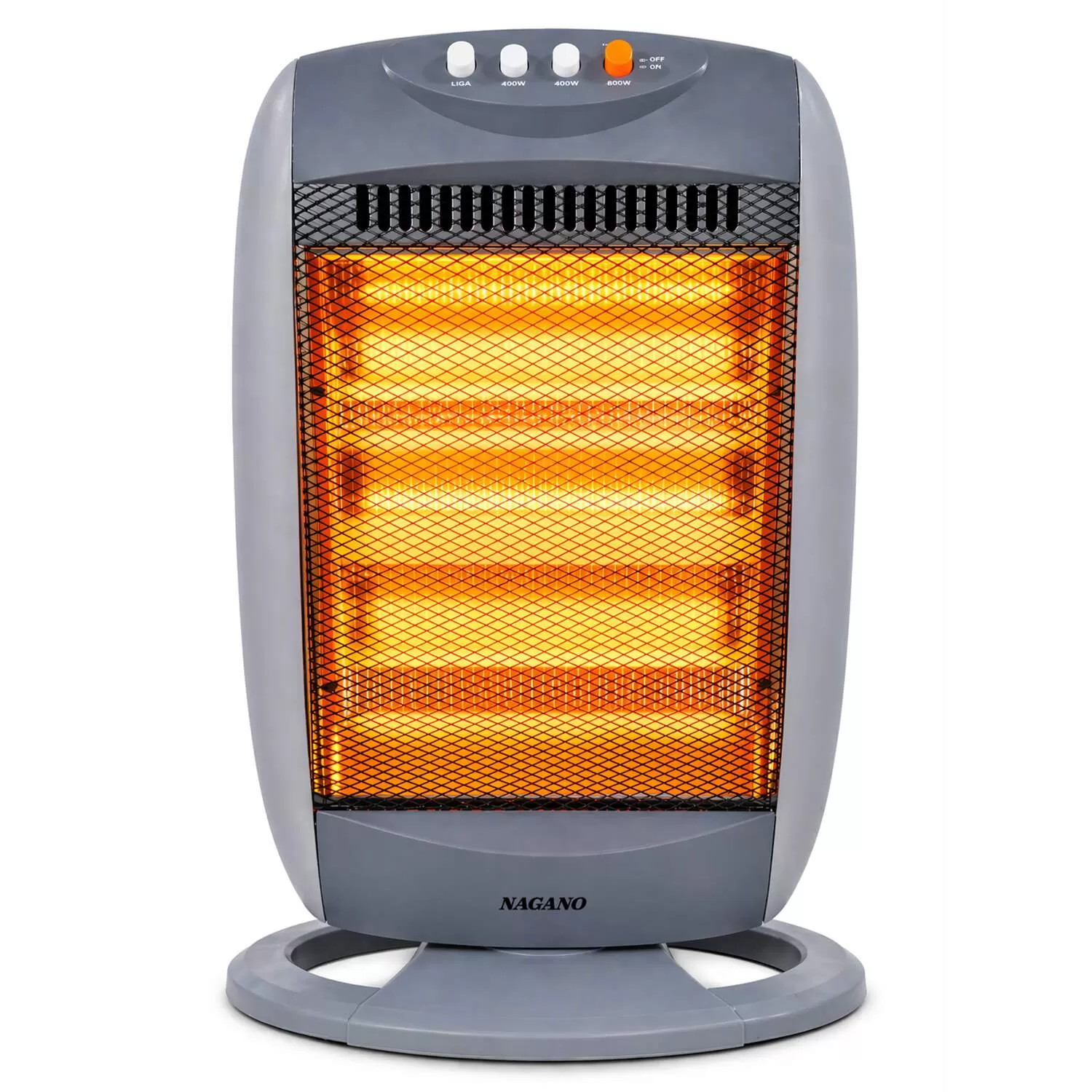 Aquecedor Doméstico Halógeno 1200w com Proteção Superaquecimento
