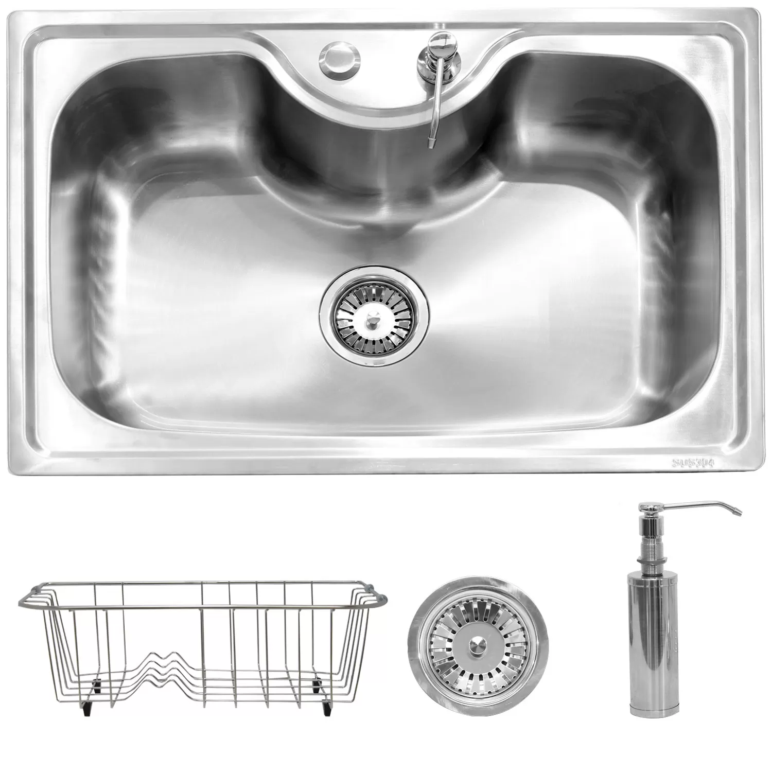 Cuba Pia Cozinha Gourmet Aço Inox 304 com Acessórios