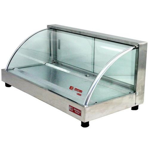 Estufa Vitrine Curva Simples com Gelo – Linha Prata VCP61