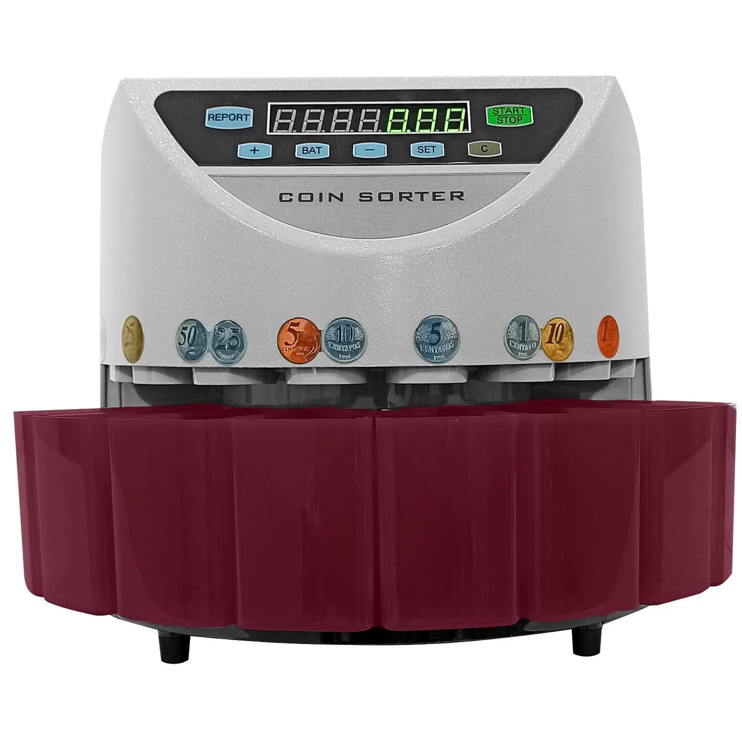 Máquina de Contar e Separar Moedas Tela LED 45w