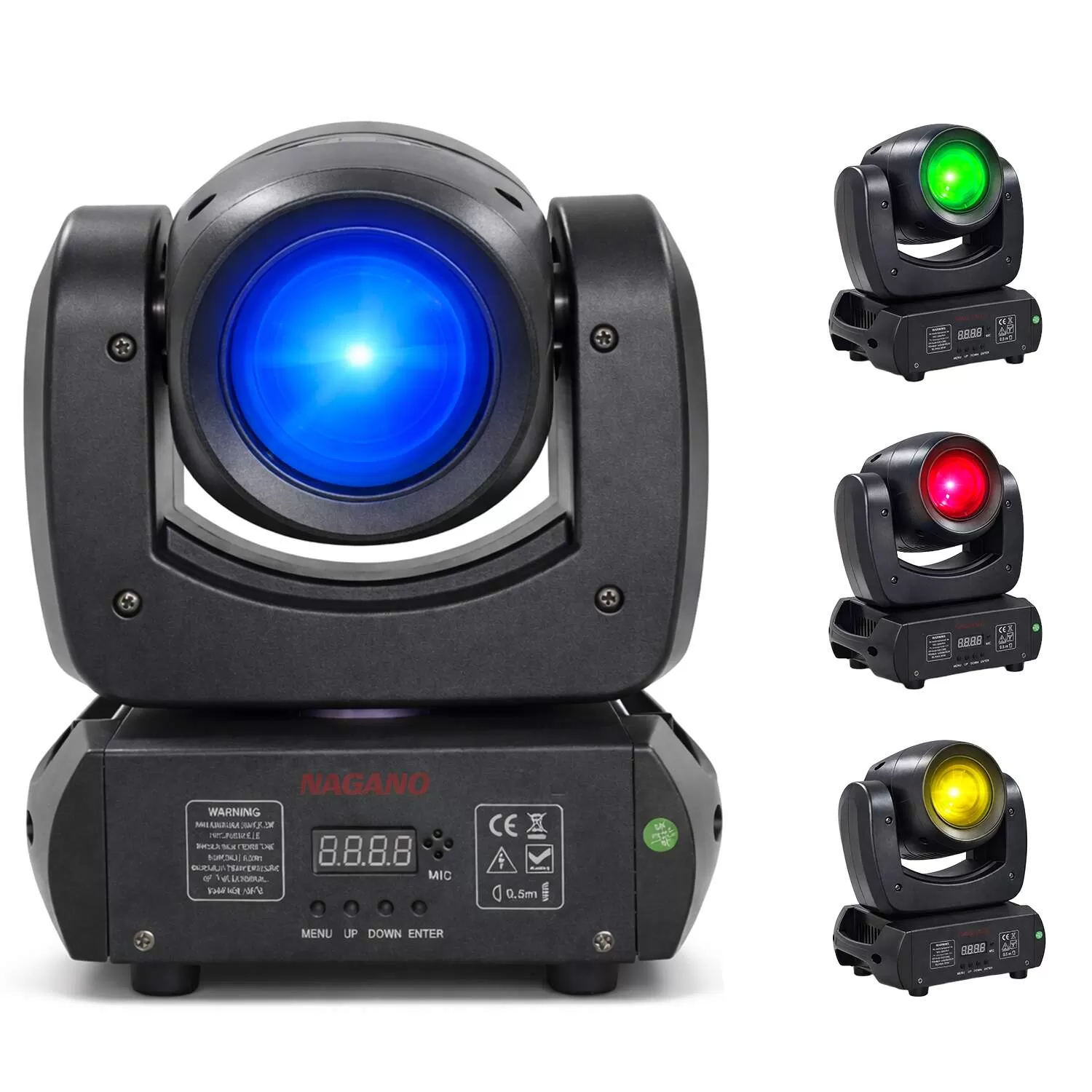 Moving Head Spot LED 60W DMX512 com 8 Gobos Foco Eletrônico Display Digital Bivolt