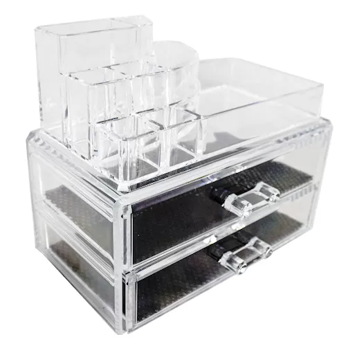 Organizador para Maquiagem acrílico 2 Gavetas – THOM20
