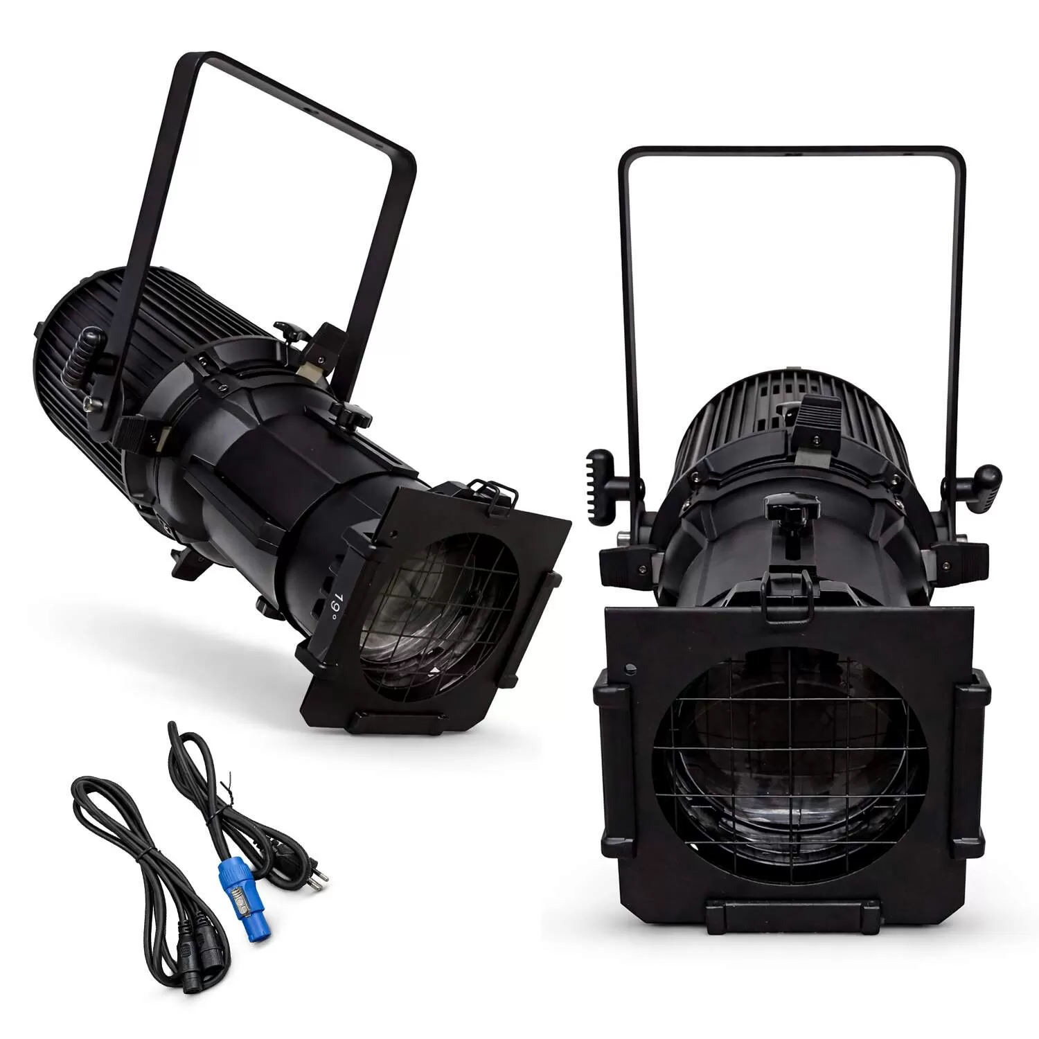 Refletor Elipsodial Profissional 200W COB 19° DMX Bivolt Branco Quente/Frio