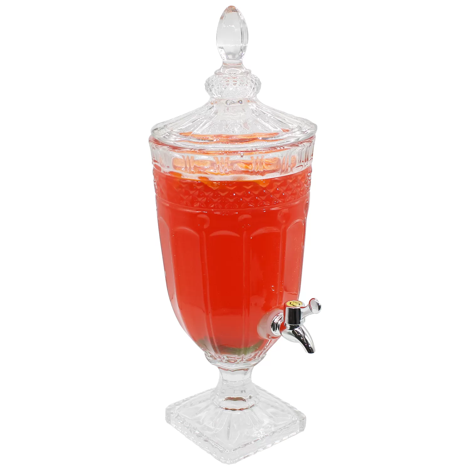 Suqueira Dispenser Bebidas Água Suco 3 Litros Cristal Luxo